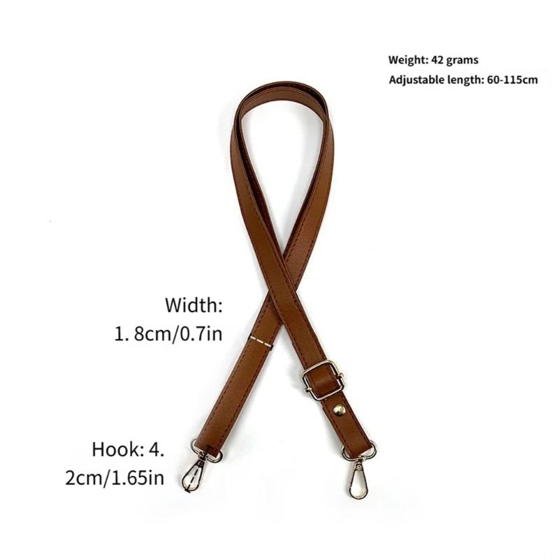 Pu Leather Shoulder Strap,Adjustable Bag Strap Replacement for Handbags Crossbody Shoulder Bag with Metal Buckles
