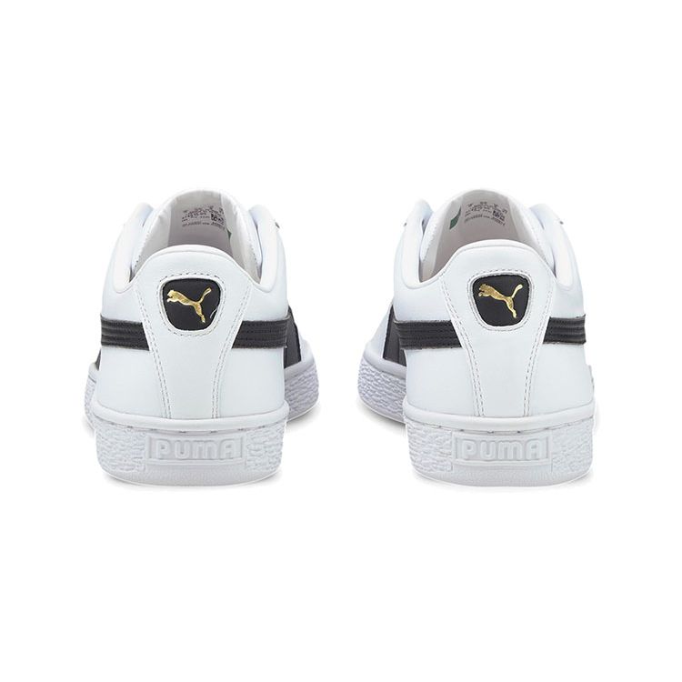 PUMA Basket Classic 21 Unisex White Black Low Top Sneakers 374923-02