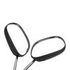 2Pcs Universal 10Mm Thread Oval Rearview Mirror Black Side Mirror For 125 Motorcycle Scooter Electric Bike Replacement