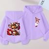 Christmas Gift Kids Printed Hooded Cardigan Fashion Boys and Girls' Shirt Spring and Autumn Casual Sports Shirt