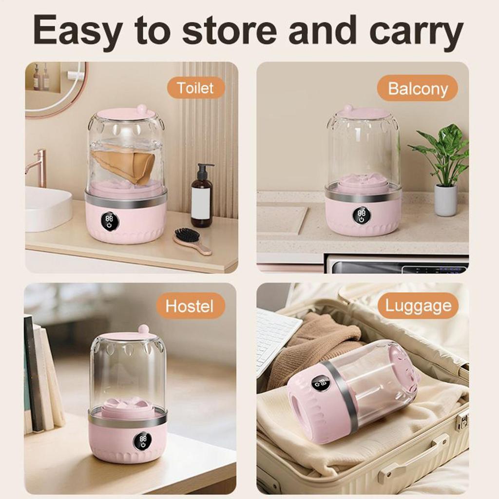 Washing Machine 1L Small Washing Machine Clothes Laundry Fabric Appliances For Apartments Dormitories Travel Camping Hotels
