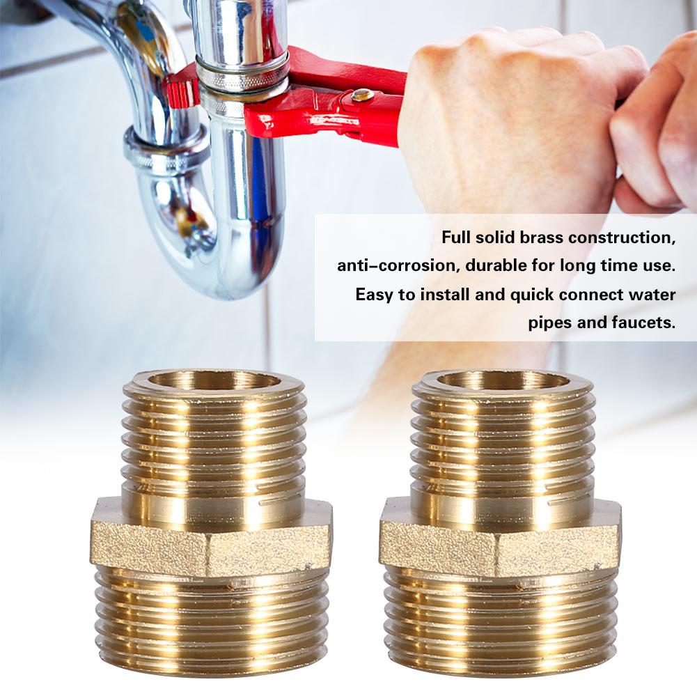 Brass Fitting Hex Nipple Reducing Male Pipe 3 4  To 1 2  Water Tube Fittings (Intensification)