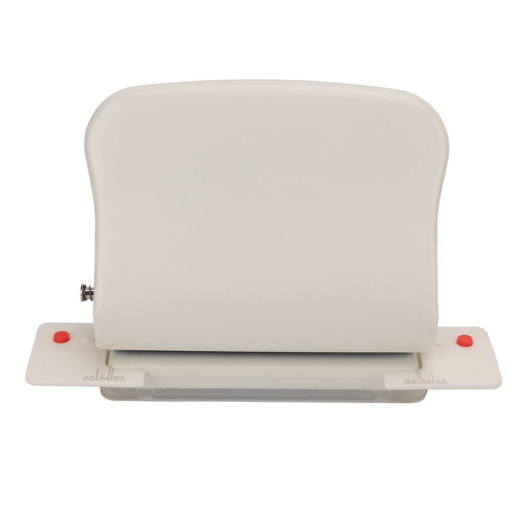 Hole Punch Metal Body Incisive Plastic Bottom Pad 10 Holes Handheld Paper Punch for Bookbinding Documentation