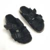 BIRKENSTOCK Arizona Flat Sandals 36 Size 23.0 Black Fleece Lining Made in Germany Shoes Trainers(USED)