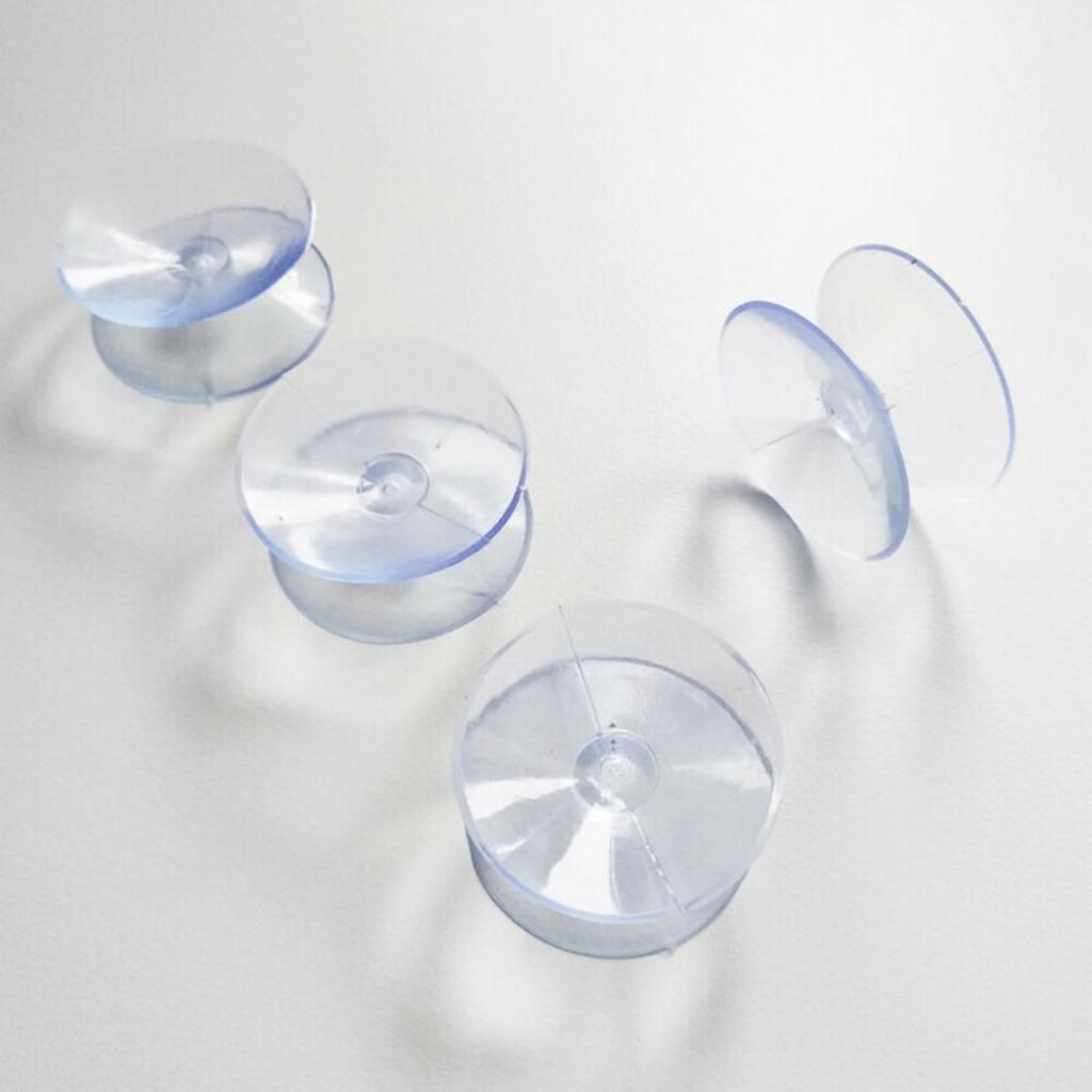 Set of 10 Double Sided Suction Cups for Glass Wall Hooks Clear and Convenient