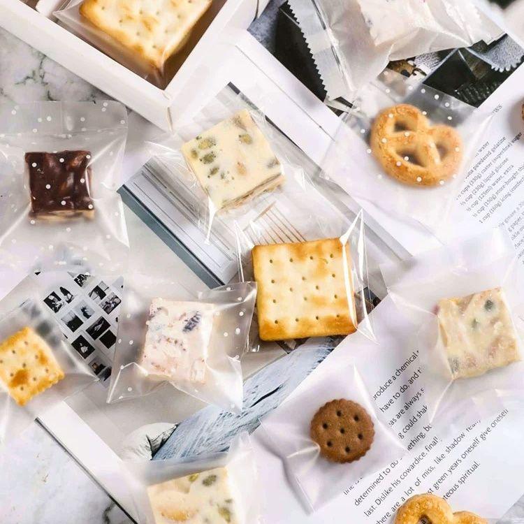 Frosted Translucent Self-Sealing Bags for Baking: 100-Pack for Cookies, Biscuits, and Mooncakes