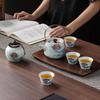 Nordic Ceramic Tea Set - Lotus Design