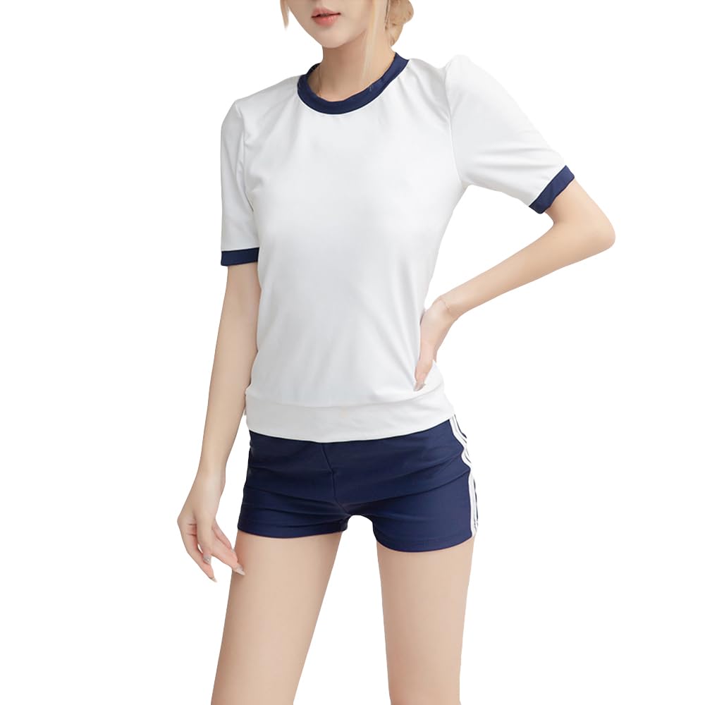 STYLE Eight Gymnastics Uniform Cosplay Set with Shorts for Halloween (XL)