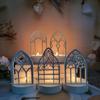5x Gothic House Candle Holder Silicone Molds House Shape Candlesticks Resin Molds DIY Castings Mould for Concrete