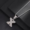 Hip Hop Letter Pendant Zircon Necklace Popular Instagram Personalized Accessory Niche Design Men's and Women's Pendant Necklace