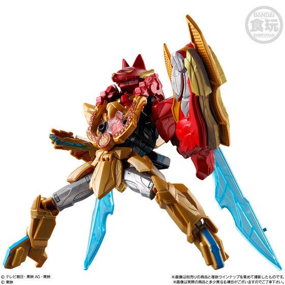 BANDAI Nr. 1 SENTAI GOZYUGER Mini Pla 03 Svart Daizyuzin & Ulv Deka River 50 Japan NY