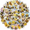 Bee Cartoon Personalized Sticker Pack 50 Waterproof Decals For Guitar Notebook Suitcase Diy Decorations