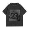 Gewaschenes Sommer Hilfs Baumwoll T-Shirt T-Shirt Vintage Mode Grafik T-Shirt Hohe Qualität Spaß Für Männer Und Frauen Terrier