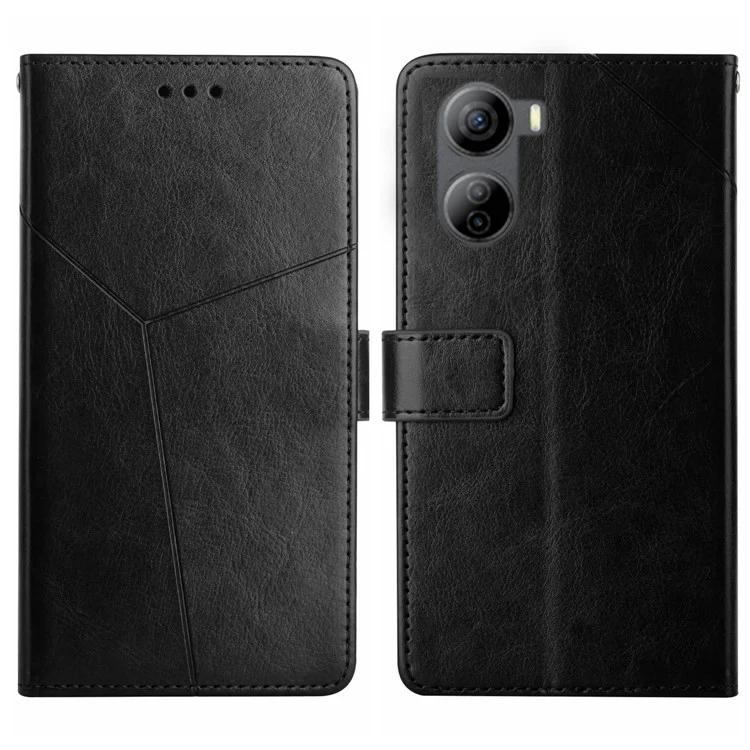 

HT01 для ZTE Libero 5G IV чехол с принтом PU кожа + TPU чехол-кошелек для телефона