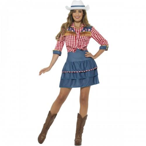 Smiffys Womens/Ladies Rodeo Doll Costume Set