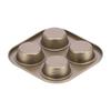 Non-Stick Coating Cupcake Baking Pan 4-Cavity Baking Mold Pan Durable Muffin Pan  Oven Baking