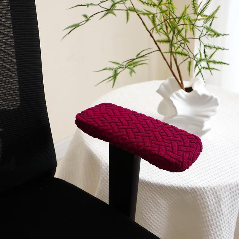2Pcs Thick Jacquard Office Chair Armrest Covers Washable Rotating Chair Arm Protector Case for Office Gaming Chairs
