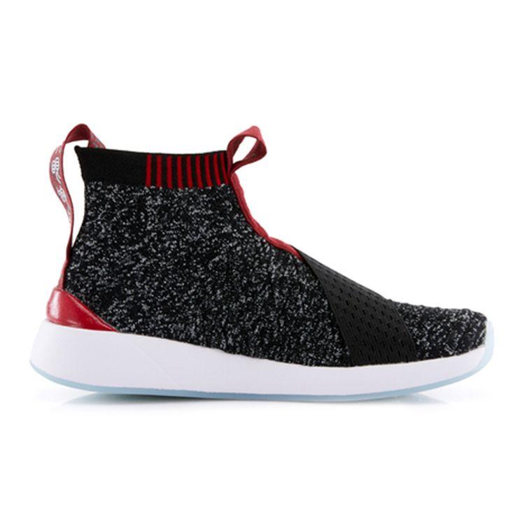 Li Ning Youth Slip-On Sock Sneakers Kids Sneakers Gray Black Red YKCP026-1