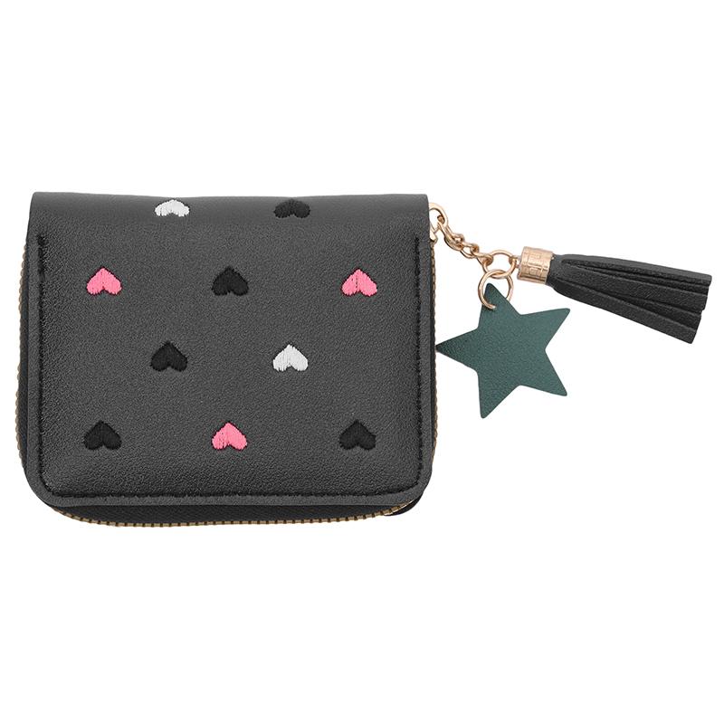 Women's Fashion Wallet Bag Mini Credit Card Holder Money Clip Short Cute Small Coin Purse
