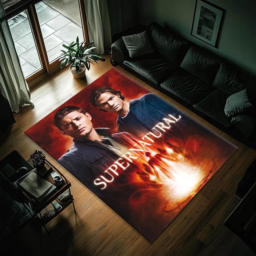 3D S-SupernaturalS D-Dean Sam TV Carpet Rug Art for Living Room Decor Sofa Home Bedroom Gifts Fans Area Rug Non-slip Floor Mat