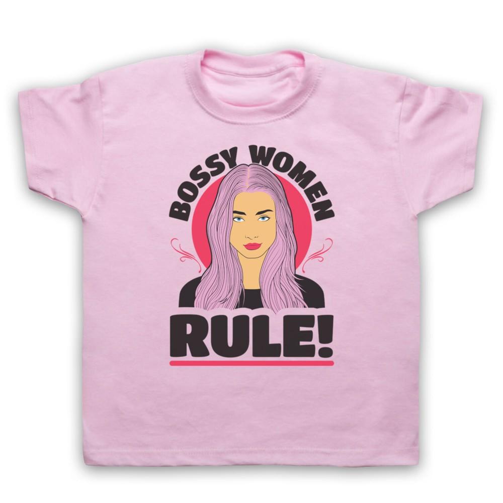 Bossy Women Rule Feminist Slogan Girl Female Power Kids Childs T-Shirt