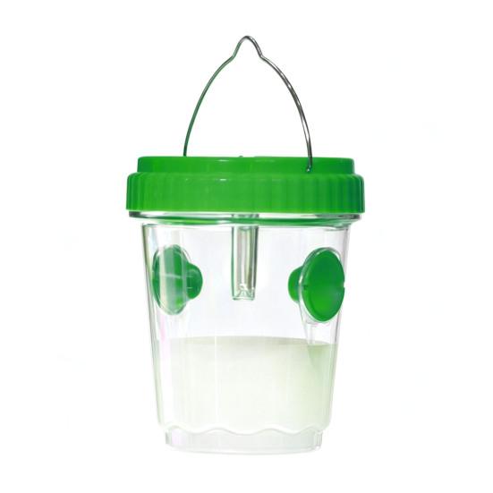 Outdoor Solar Wasp Trap, Hanging Waterproof Hornet Trap Bucket, Reusable Yellow Jacket Trap with LED Light, Wasp Catcher for Garden Patio Backyard