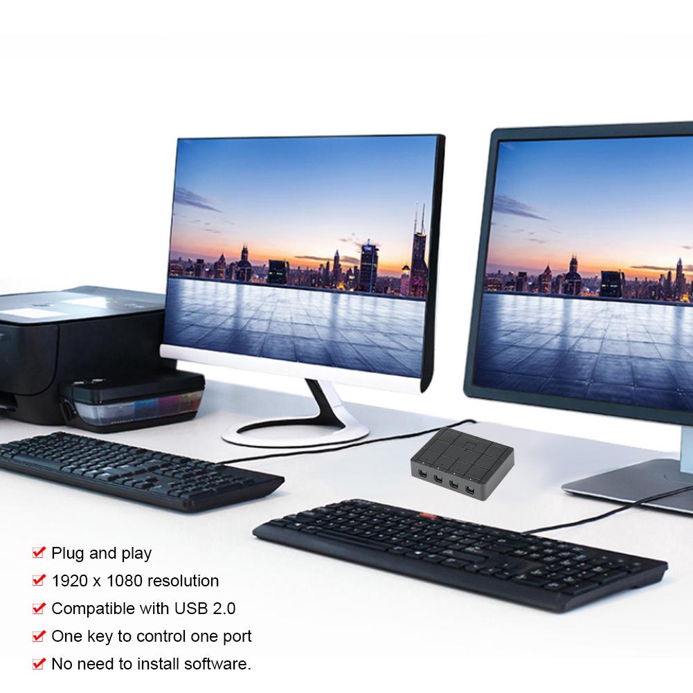 USB Splitter 4 in 1 out Umschalter Computerzubehör für Windows 98   ME   2000   XP   Windows 7   Windows 8.1