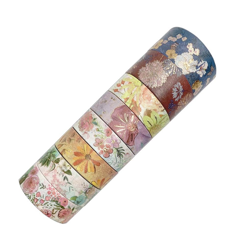 

Фольгированный дневник DIY ручной аккаунт цветочная лента канцелярские наклейки декоративная клейкая лента маскировочная лента