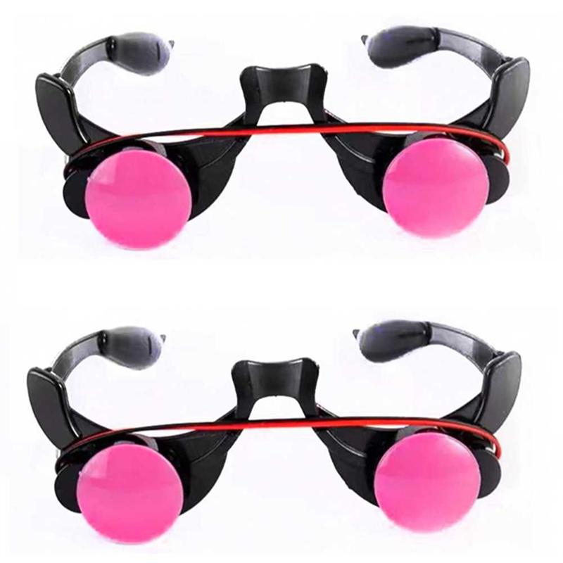 2PCS Halloween Horror Red Eye Glasses Props Funny Personality Scary Horror Glassesparty Tricky Eyes Cosplay Prop Glow