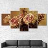 Red Roses Flower Bouquet 5 Piece Five Panel Wall Canvas Print Modern Art Poster Picture Home Decor Gift For Him For Her