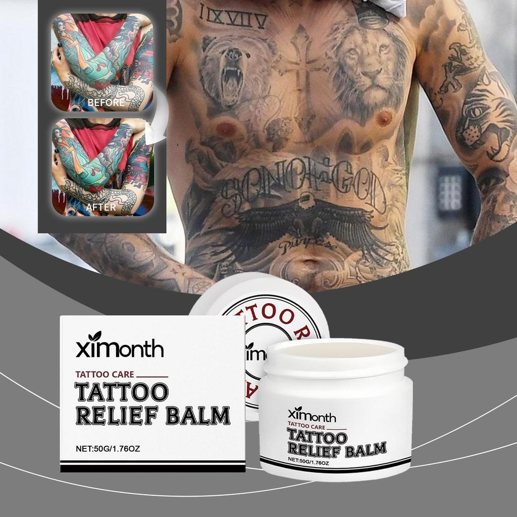 XIMONTH Tattoo-Pflegecreme Verbessert die Tattoo-Schönheit Spendet Feuchtigkeit Farbauffrischung Spendet der Haut Feuchtigkeit Pflege für Tattoo-Stickerei
