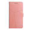 For Xiaomi 14T Case with Wrist Strap Y Shaped Lines Imprint Leather Phone Cover