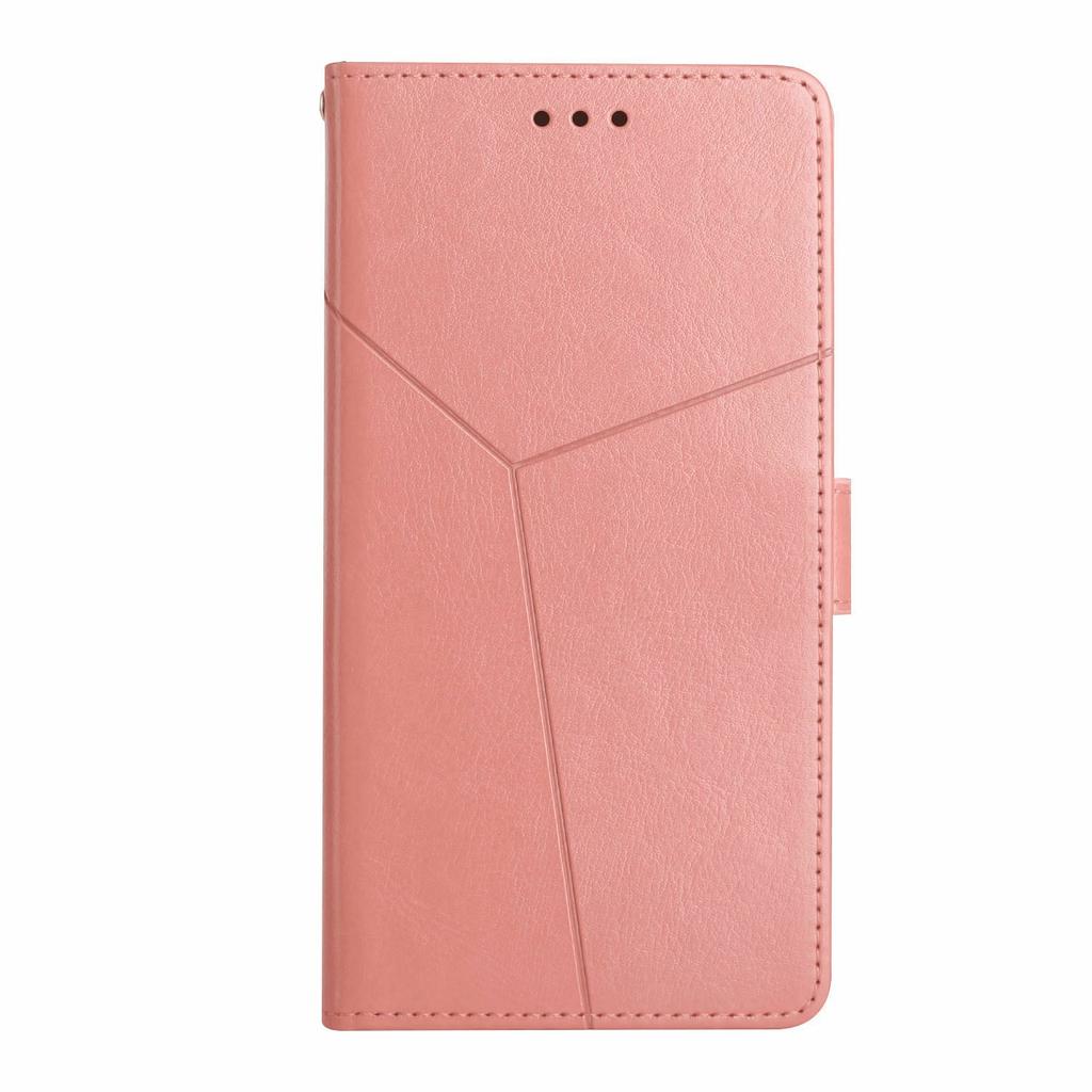 For Xiaomi 14T Case with Wrist Strap Y Shaped Lines Imprint Leather Phone Cover