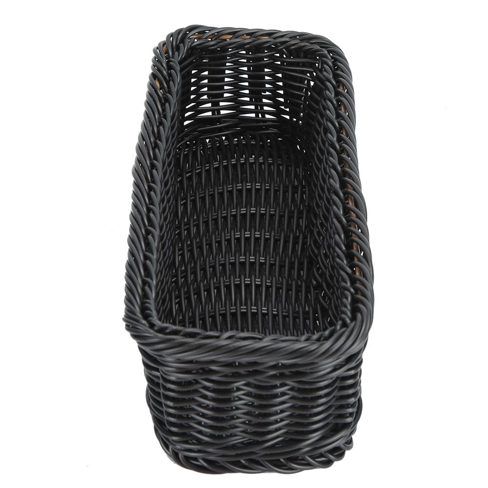 Καινοτόμο Καλάθι Αποθήκευσης Ξυλάκια Εστιατορίου Επιτραπέζιο Επιτραπέζια Σκεύη Θήκη για Πιρούνια Κουτάλια Μαύρο Μέγεθος L