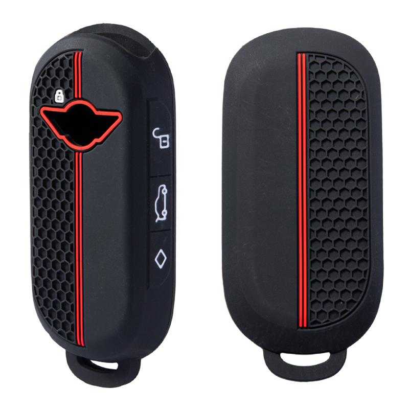 Silicone Car Key Case Cover Protector for Bmw Mini Countryman Cooper One 23 -24 Remote Accessories Holder Shell Keychain