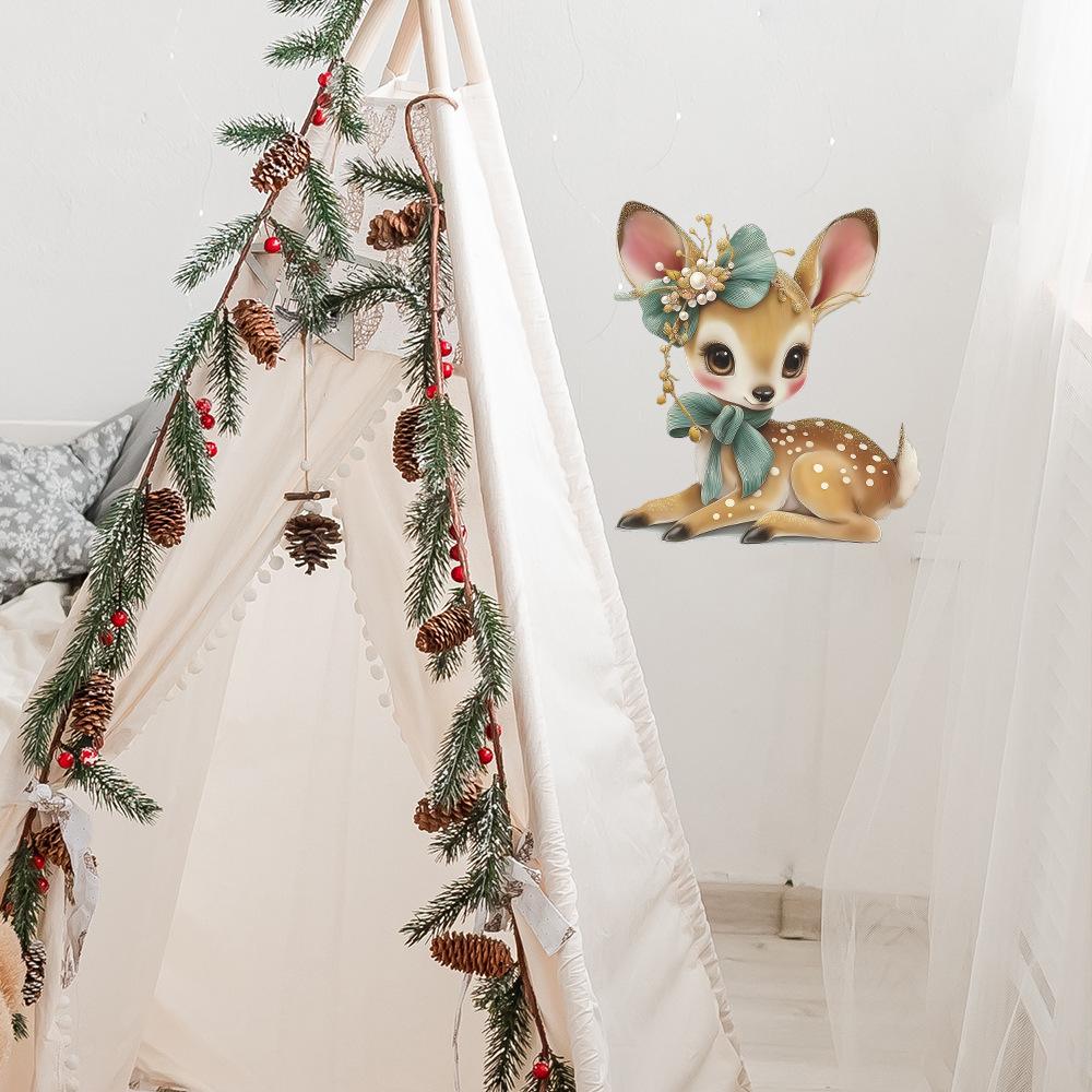 Christmas Atmosphere Decoration Deer Bedroom Living Room Home Wall Beautification Stickers
