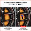 6 Stuks/Set Sportauto Remklauw 3D Stickers Wielnaaf Decoratie Accessoires of Bmw M3 M4 M5 M6 F20 F30 G20 F31 F34 F10 G30 F11 X3 F25 X4 I3 1 3 5 Serie