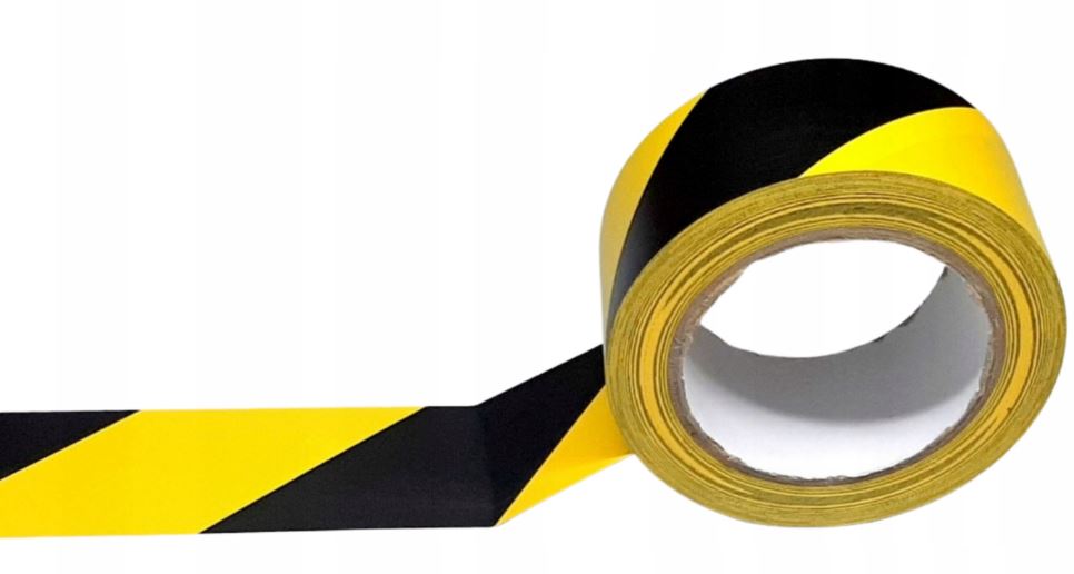 Yellow-Black Warning Tape 75Mm*200M - D-300-0083