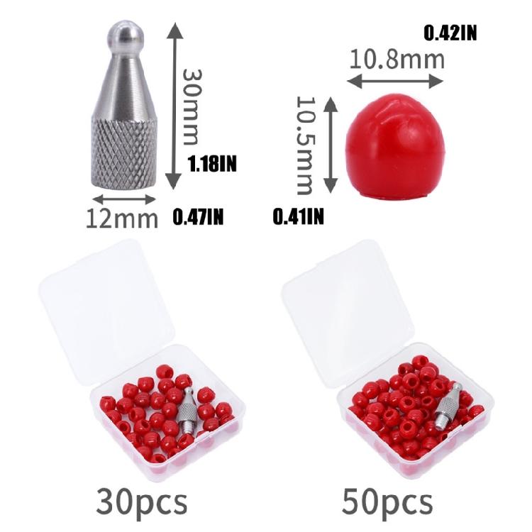 30Pcs/50Pcs Knocks Down Head Car Dent Repair Tool Accessories Dent Repair Hammer Head with Top Cover Manual Tool Head