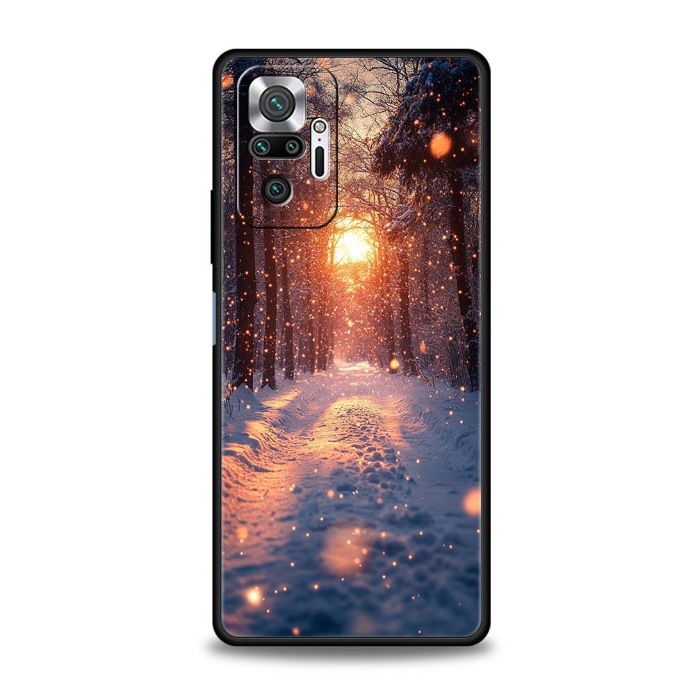 Landscape Winter Light Snow Phone Case For Xiaomi Redmi Note 14 13 12 Pro Plus 5G 9S 9 10 11 4G 14C 13C 12C 10C 9C 9A Soft Cover