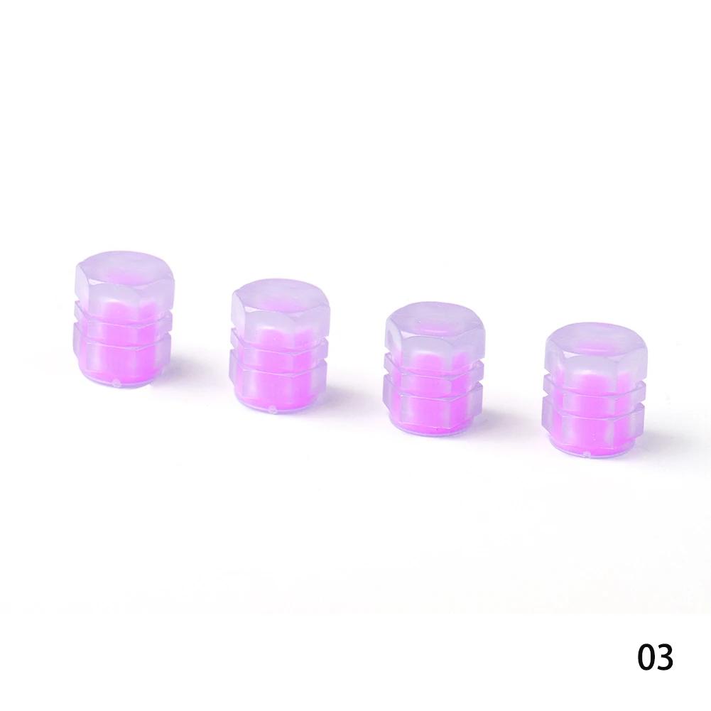 Leuchtende Auto-Radkappen Reifenventilkappen Kunststoff ABS Staubdicht Reifen Autozubehör Reifenventilkappenabdeckung Für Auto Motorrad Fahrrad