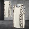 Men s Plus Size V Neck Sleeveless Tank Top Ethnic Geometric Printed Off White