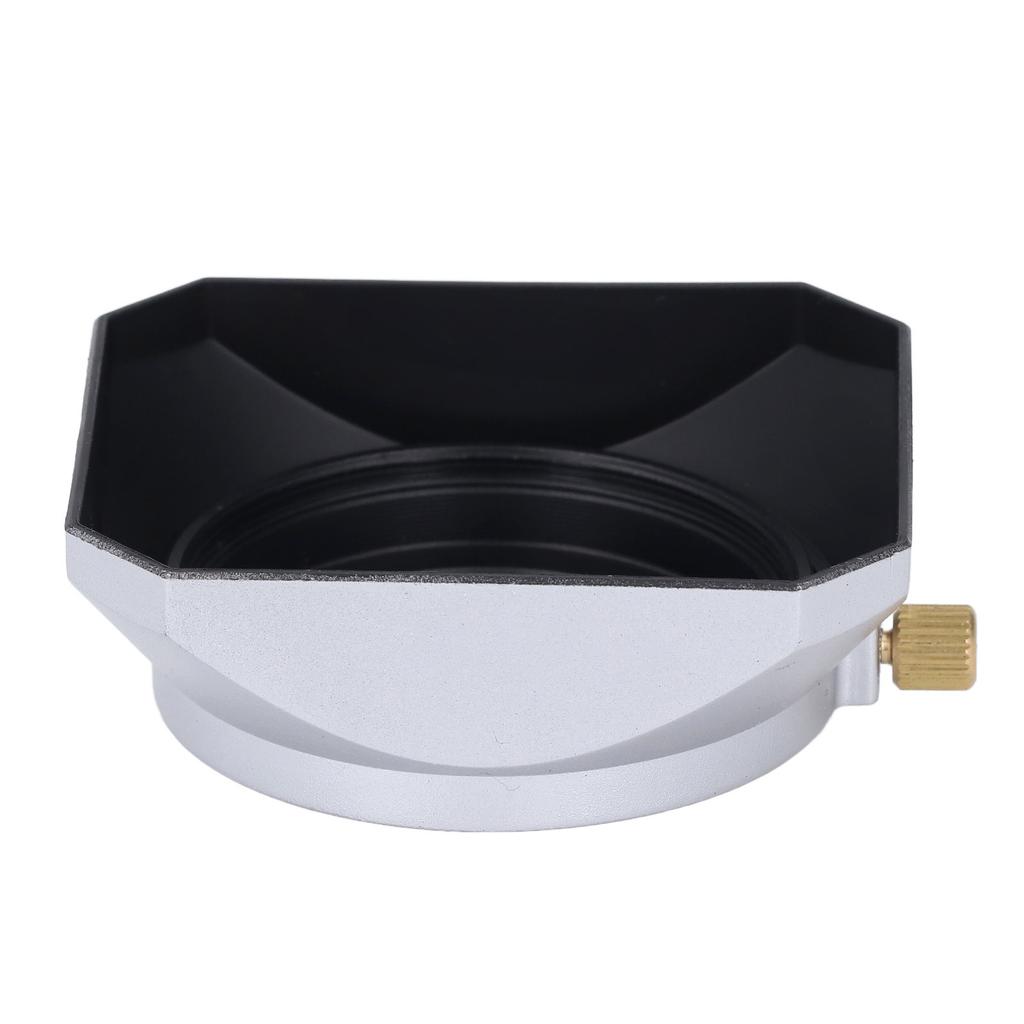 39mm Lens Hood Professional Vintage Style Metal Digital Camera Lens Hood for 39mm Camera Lens Silver