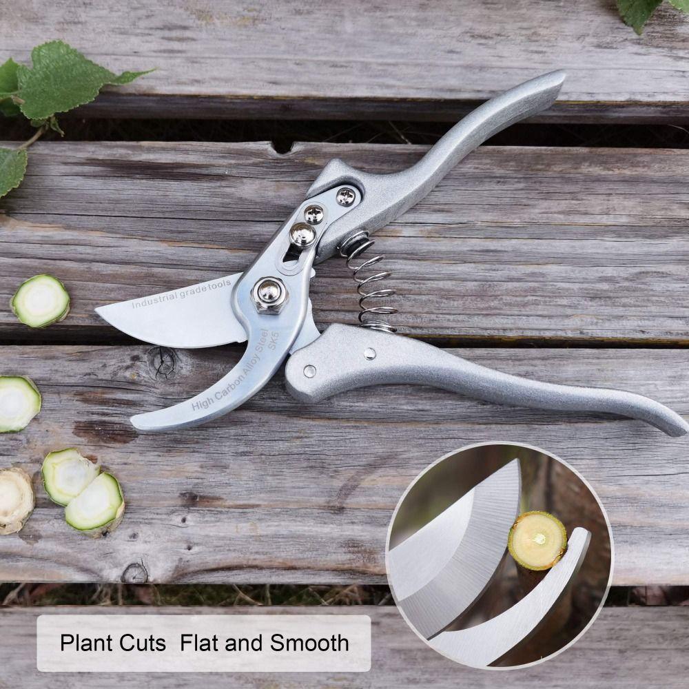High Quality Steel Pruning Shears Rust-Resistant Snips Pruner Horticulture Tools Comfort Grip Scissors Flower