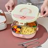 WORTHBUY 4/5 Compartment Portable Bento Lunch Box Microwave Safe Sealed 304 Stainless Steel Lunch Container Set For Kids Student