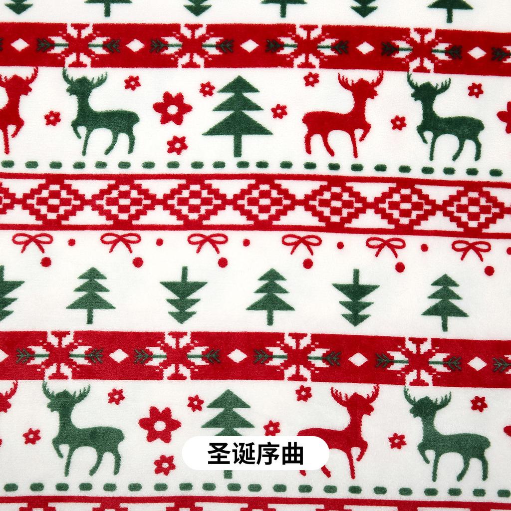 0.5m/1m/2m Coral Fleece Christmas Printed Fabric for Winter Sleepwear Pants Bedding Home Wear Handmade DIY Sewing Fabrics