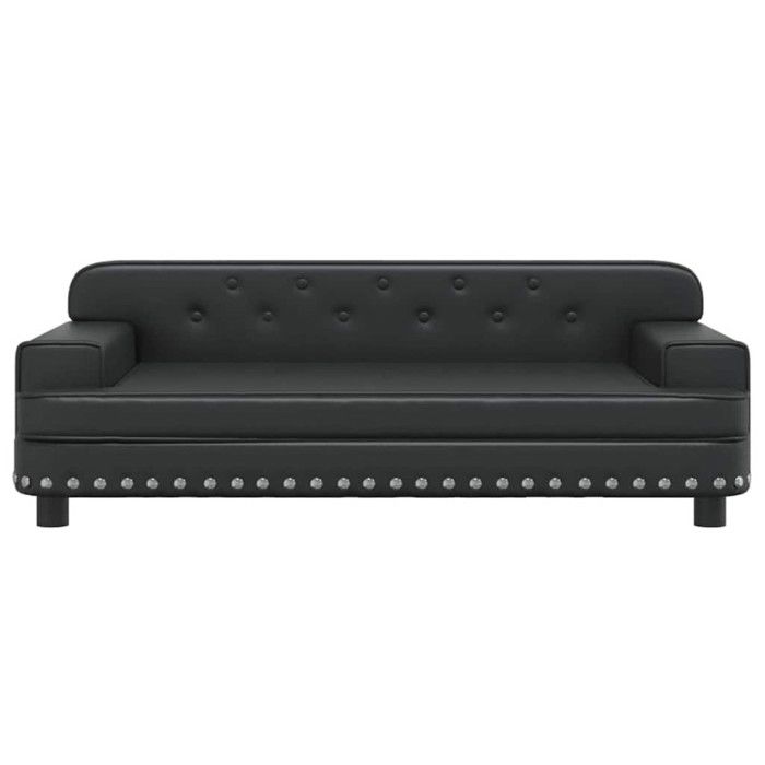 Children's Sofa Black 90x53x30 Cm Faux Leather