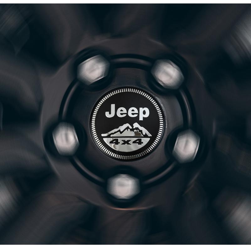 4 Pièces 56mm Emblème de Voiture Cache-Moyeux Centraux de Roue Auto Accessoires Autocollants Pour Jeep Wrangler Renegade Compass Grand Cherokee Patriot