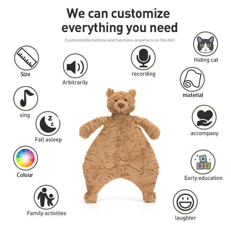 Custom Sitting Plush Dog Toy, Soft Fluffy Puppy Stuffed Doll