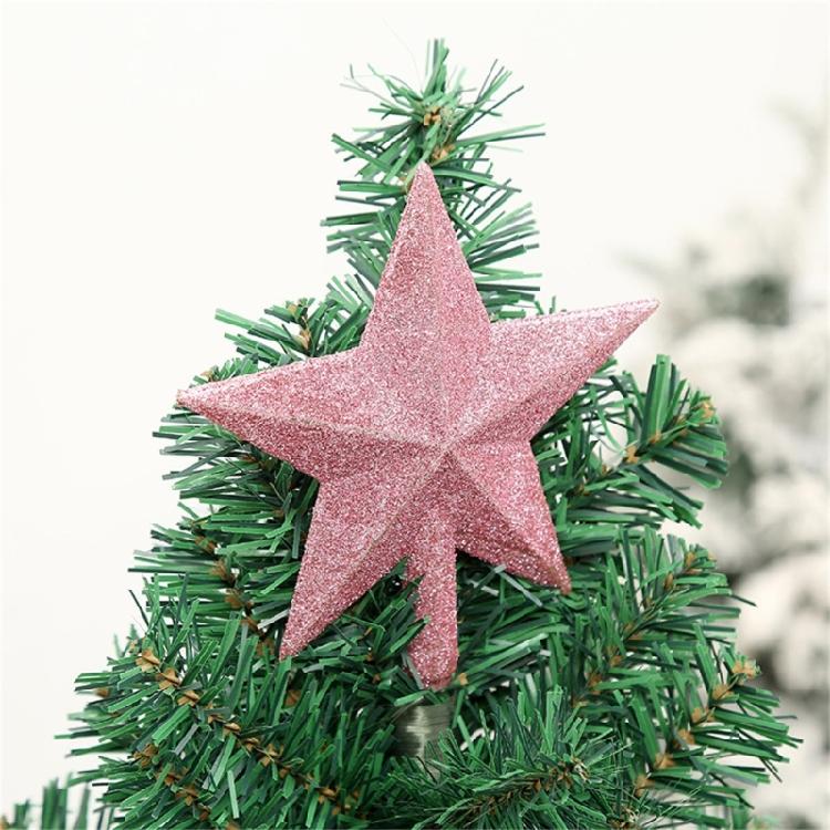 2Pcs Shimmering Star Tree top Ornament Glittering Star Tree top Accent For Small Christmas Tree Embellishment
